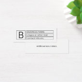 Stijlvol monogram en bedrijfsnaam (of andere tekst mini visitekaartjes (Bureau)