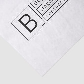 Stijlvol monogram en bedrijfsnaam (of andere tekst tissuepapier (Detail)