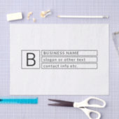 Stijlvol monogram en bedrijfsnaam (of andere tekst tissuepapier (Craft)