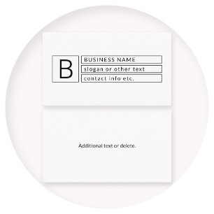 Stijlvol monogram en bedrijfsnaam (of andere tekst visitekaartje