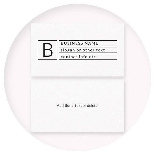 Stijlvol monogram en bedrijfsnaam (of andere tekst visitekaartje