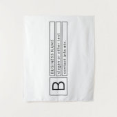 Stijlvol monogram en bedrijfsnaam (of andere tekst wandkleed (Voorkant)