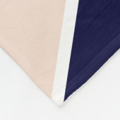 Stijlvol MONOGRAM geometrisch | Navy Tan Cream Fleece Deken (Hoek)