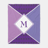 Stijlvol MONOGRAM geometrisch | Paarse Mauve Lila Fleece Deken (Voorkant)
