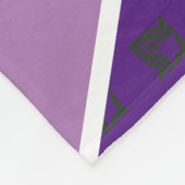 Stijlvol MONOGRAM geometrisch | Paarse Mauve Lila Fleece Deken (Hoek)