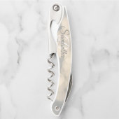 Stijlvol monogram Glitter Waiter's Corkschroef Kurkentrekker (Voorkant)