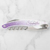 Stijlvol monogram Glitter Waiter's Corkschroef Kurkentrekker (Achterkant)