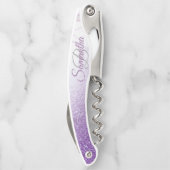 Stijlvol monogram Glitter Waiter's Corkschroef Kurkentrekker (Achterkant)