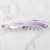 Stijlvol monogram Glitter Waiter's Corkschroef Kurkentrekker (Voorkant)