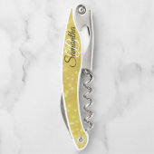 Stijlvol monogram Glitter Waiter's Corkschroef Kurkentrekker (Achterkant)