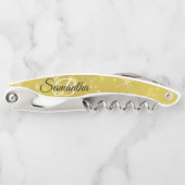 Stijlvol monogram Glitter Waiter's Corkschroef Kurkentrekker (Voorkant)