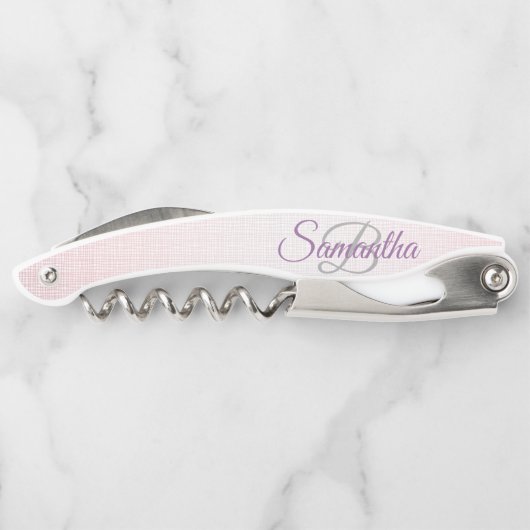 Stijlvol monogram Glitter Waiter's Corkschroef Kurkentrekker (Achterkant)