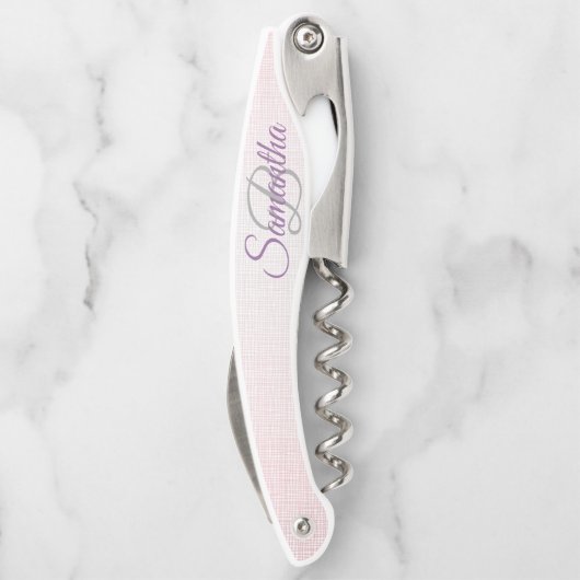 Stijlvol monogram Glitter Waiter's Corkschroef Kurkentrekker (Achterkant)