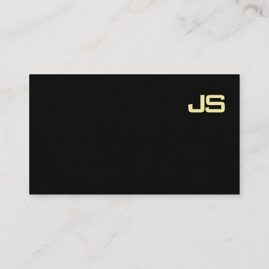 Stijlvol Monogram Gold look Design Plain Luxe Visitekaartje (Achterkant)