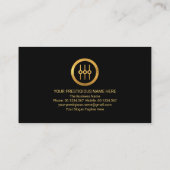 Stijlvol monogram Gold Placard Border Dejay DJ Visitekaartje (Achterkant)