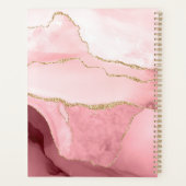 stijlvol monogram goud en blush agate planner (Achterkant)