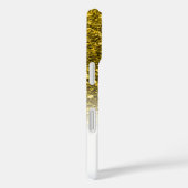 Stijlvol monogram goud glitter naam wit Case-Mate iPhone case (Achterkant / Rechts)