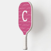 Stijlvol monogram hartpatroon pickleball paddle (Links)