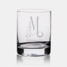 Stijlvol monogram Initiaal M Achternaam bewerkbaar