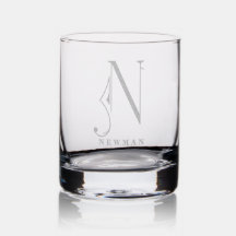 Stijlvol monogram Initiaal N Achternaam bewerkbaar