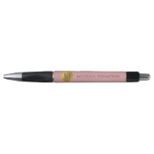 Stijlvol monogram Matig elegant zwart roze goud Pen (Voorkant)