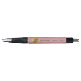 Stijlvol monogram Matig elegant zwart roze goud Pen