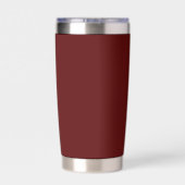 Stijlvol monogram met koppelnaam bordeauxrood geïsoleerde drinkbeker (Achterkant)
