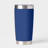 Stijlvol monogram met koppelnaam navy geïsoleerde drinkbeker (Achterkant)