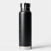 Stijlvol monogram met koppelnaam zwart waterfles (Links)