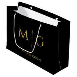 Stijlvol Monogram Met Naam Persoonlijk Groot Cadeauzakje