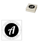 Stijlvol monogram met tekst of voeg Logo toe Rubberstempel (Gestempeld)