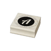 Stijlvol monogram met tekst of voeg Logo toe Rubberstempel (Stempel)