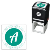 Stijlvol monogram met tekst of voeg Logo toe Zelfinktende Stempel (In situ)