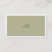 Stijlvol Monogram Modern Clean Design Trendy Green Visitekaartje (Voorkant)