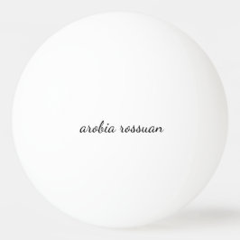 Stijlvol Monogram Modern Minimaal Wit Script Kunst Pingpongbal
