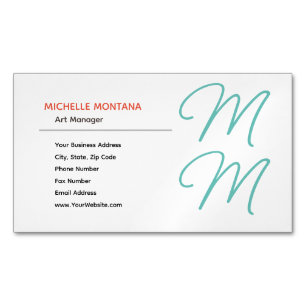 Stijlvol Monogram Modern Minimalistisch Eenvoudig Magnetisch Visitekaartje