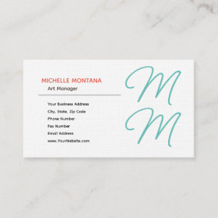 Stijlvol Monogram Modern Minimalistisch Eenvoudig Visitekaartje