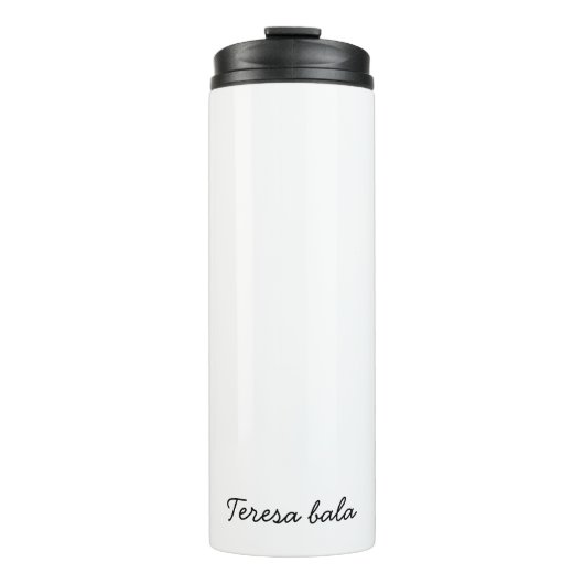 Stijlvol Monogram Modern Minimalistisch Schriftont Thermosbeker (Voorkant)