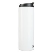 Stijlvol Monogram Modern Minimalistisch Schriftont Thermosbeker (Gedraaid links)