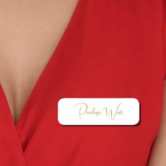 Stijlvol Monogram Modern Minimalistisch Wit Manusc Naamplaatje