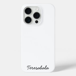 Stijlvol Monogram Modern Minimalistisch Wit Schrif iPhone 15 Pro Case