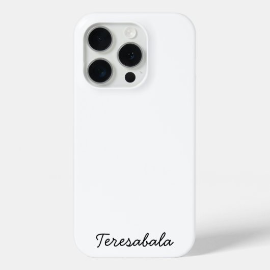 Stijlvol Monogram Modern Minimalistisch Wit Schrif Case-Mate iPhone Case (Achterkant)