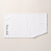 Stijlvol Monogram Modern Minimalistisch Wit Schrif Handdoek (Handdoek)