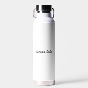 Stijlvol Monogram Modern Minimalistisch Wit Schrif Waterfles