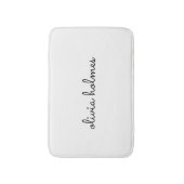 Stijlvol monogram | Modern minimalistisch witscrip Badmat (Voorkant Verticaal)