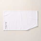 Stijlvol monogram | Modern minimalistisch witscrip Handdoek (Handdoek)