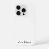 Stijlvol monogram | Modern minimalistisch witscrip iPhone Hoesje (Achterkant)