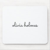 Stijlvol monogram | Modern minimalistisch witscrip Muismat (Voorkant)