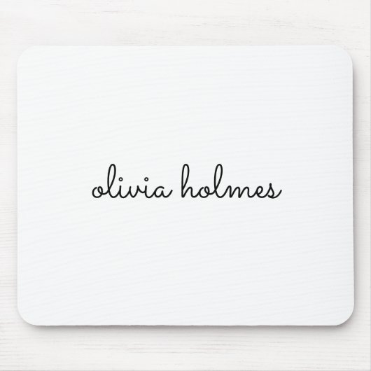 Stijlvol monogram | Modern minimalistisch witscrip Muismat (Voorkant)