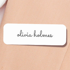 Stijlvol monogram | Modern minimalistisch witscrip Naamplaatje